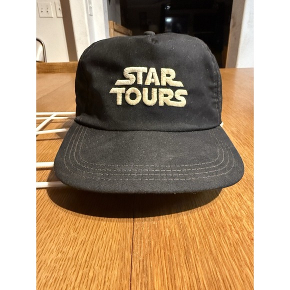 Disney Other - Vintage Star Tours Hat Black Snapback Made in USA 80s‎ Disney Parks Cap